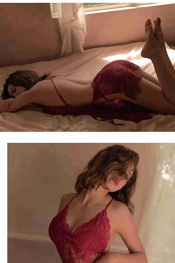Merry See Fantezi Gecelik Babydoll Fantezi iç giyim Kırmızı - 4