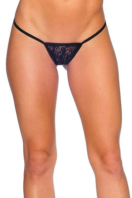 Merry See Siyah Dantel Tanga - 1